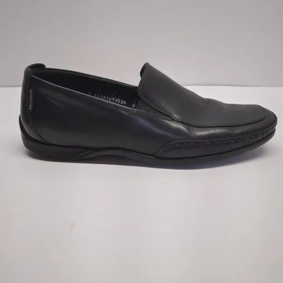 Mephisto Cool-Air Black Leather Slip-on Driving Loafers Shoes Men Size 9