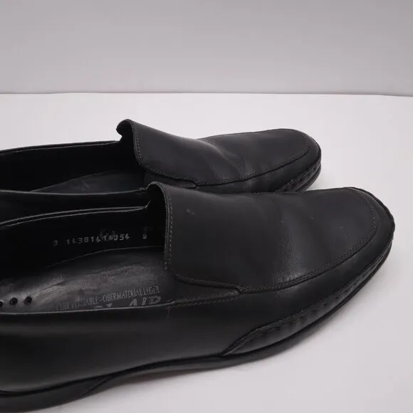 Mephisto Cool-Air Black Leather Slip-on Driving Loafers Shoes Men Size 9