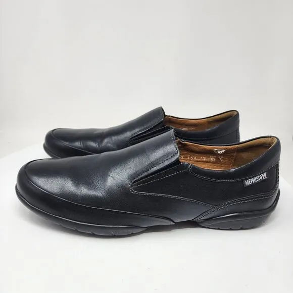 Mephisto Cool-Air Loafers Men 10 Balder Black Leather Slip-on Comfort 11504713