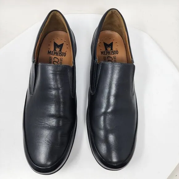 Mephisto Cool-Air Loafers Men 10 Balder Black Leather Slip-on Comfort 11504713