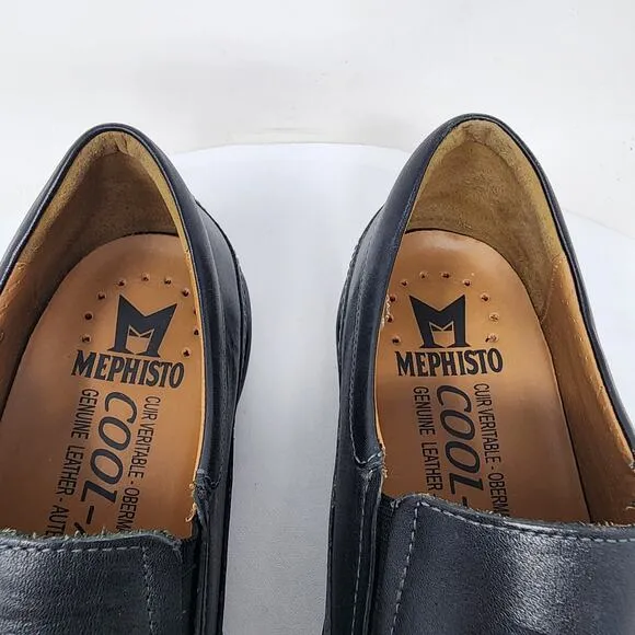 Mephisto Cool-Air Loafers Men 10 Balder Black Leather Slip-on Comfort 11504713