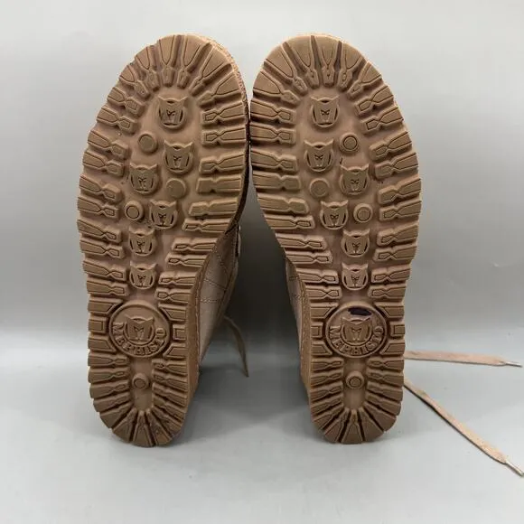 Mephisto Lady Originals Tuxedo Oxford Women Size 10.5 Beige Pink Suede Low Shoes