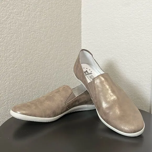 MEPHISTO (NWOT) Korie Women Shoes Brown Leather Metallic Glittered, Size 10
