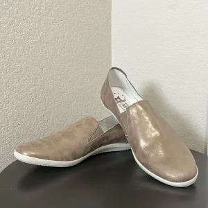 MEPHISTO (NWOT) Korie Women Shoes Brown Leather Metallic Glittered, Size 10