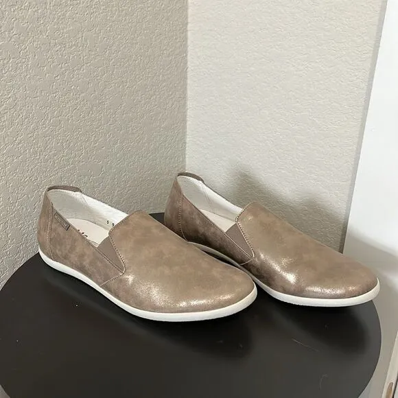 MEPHISTO (NWOT) Korie Women Shoes Brown Leather Metallic Glittered, Size 10