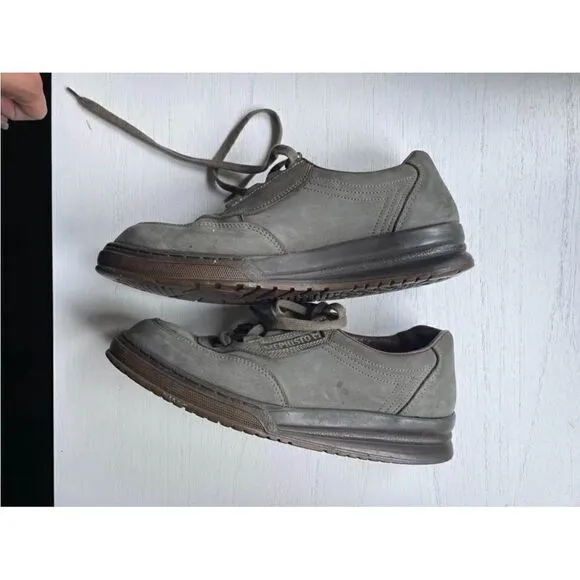Mephisto Runoff Walking Shoes Gray Leather Size Women's 8.5 Made in France.