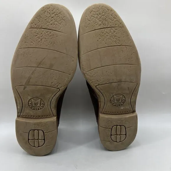 Mephisto Willem Chelsea Loafers Men Size 8.5 Brown Leather Comfort Low Cut Shoes
