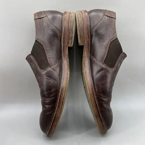 Mephisto Willem Chelsea Loafers Men Size 8.5 Brown Leather Comfort Low Cut Shoes
