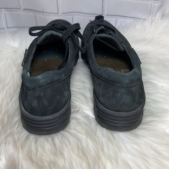 Mephisto City Hiker Black Suede Lace Up Shoes Sz 1