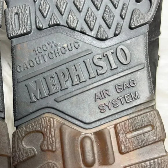 Mephisto City Hiker Black Suede Lace Up Shoes Sz 1