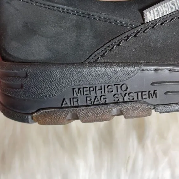 Mephisto City Hiker Black Suede Lace Up Shoes Sz 1