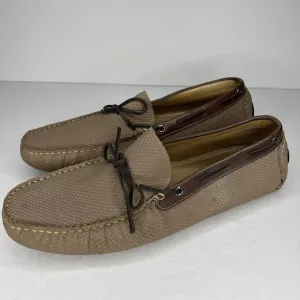 Mercanti Fiorentini Driving Moccasins Shoes Men's Newbuck Tan Brazil Size 12