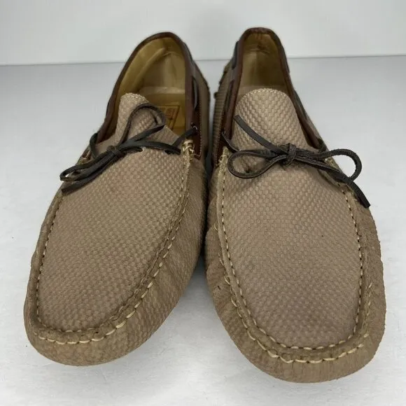 Mercanti Fiorentini Driving Moccasins Shoes Men's Newbuck Tan Brazil Size 12