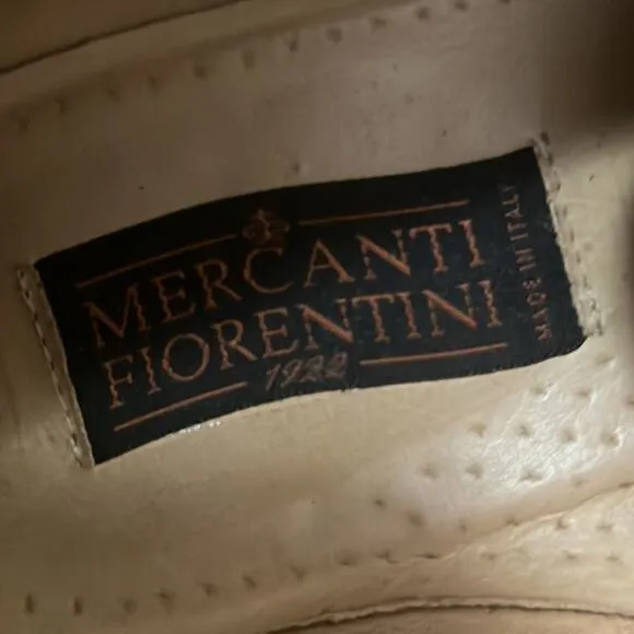 MERCANTI FLORENTINI‎ PERFORATED SUEDE WINGTIP SHOES. 10 1/2M