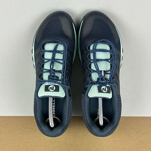 Merrell Antora 2 Trail Running Athletic Shoes Womens 9 Blue Green Vibram Sole