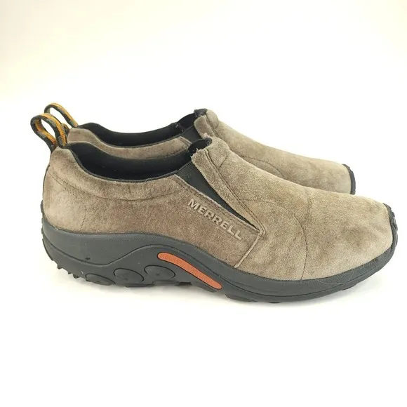 Merrell Jungle Moc Shoes Mens 13 Brown Gunsmoke Suede Leather Slip On J60787