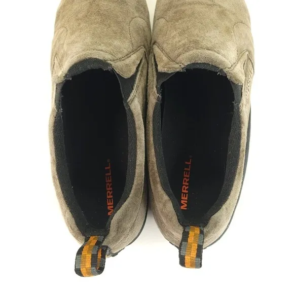 Merrell Jungle Moc Shoes Mens 13 Brown Gunsmoke Suede Leather Slip On J60787