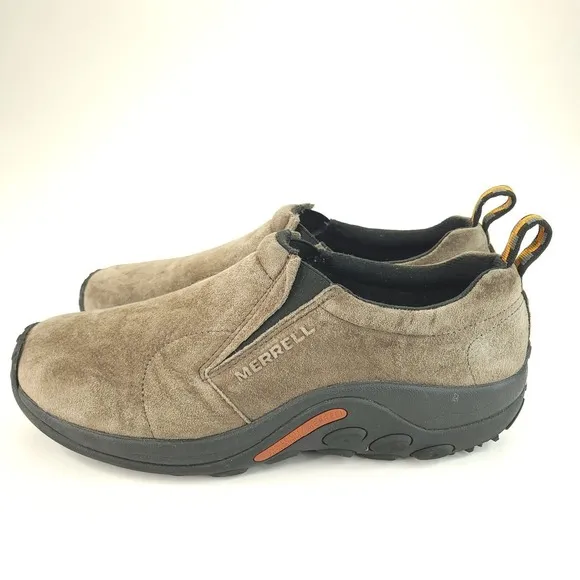 Merrell Jungle Moc Shoes Mens 13 Brown Gunsmoke Suede Leather Slip On J60787