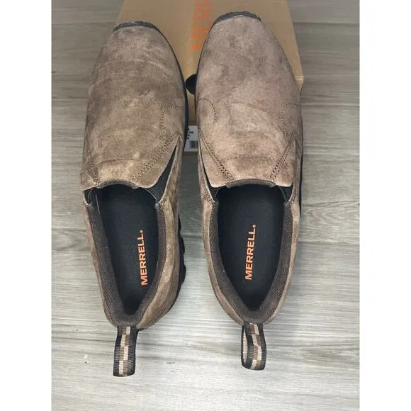 Merrell Men Jungle Moc Loafers Shoes Suede J65685 US 9.5 Brown Slip on