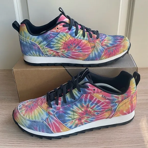 Merrell Suede Rainbow 🌈 TieDye Alpine Sneakers Shoes, Sz 11.5