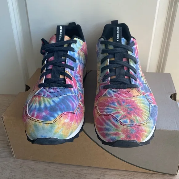 Merrell Suede Rainbow 🌈 TieDye Alpine Sneakers Shoes, Sz 11.5