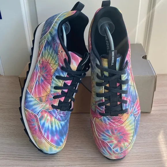 Merrell Suede Rainbow 🌈 TieDye Alpine Sneakers Shoes, Sz 11.5