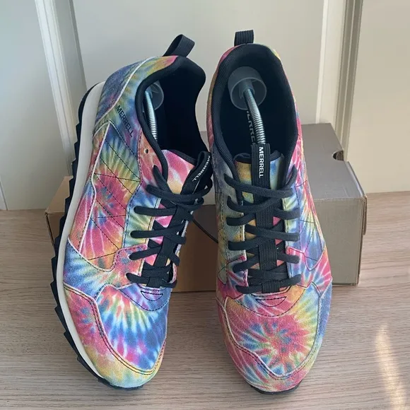 Merrell Suede Rainbow 🌈 TieDye Alpine Sneakers Shoes, Sz 11.5
