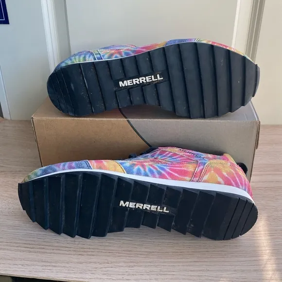Merrell Suede Rainbow 🌈 TieDye Alpine Sneakers Shoes, Sz 11.5