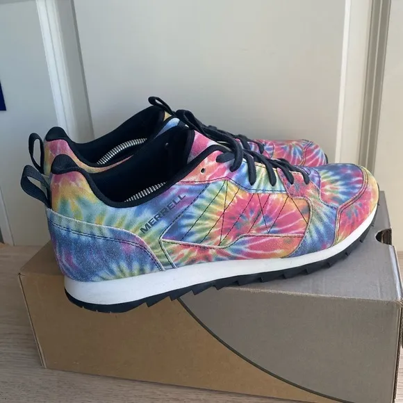 Merrell Suede Rainbow 🌈 TieDye Alpine Sneakers Shoes, Sz 11.5