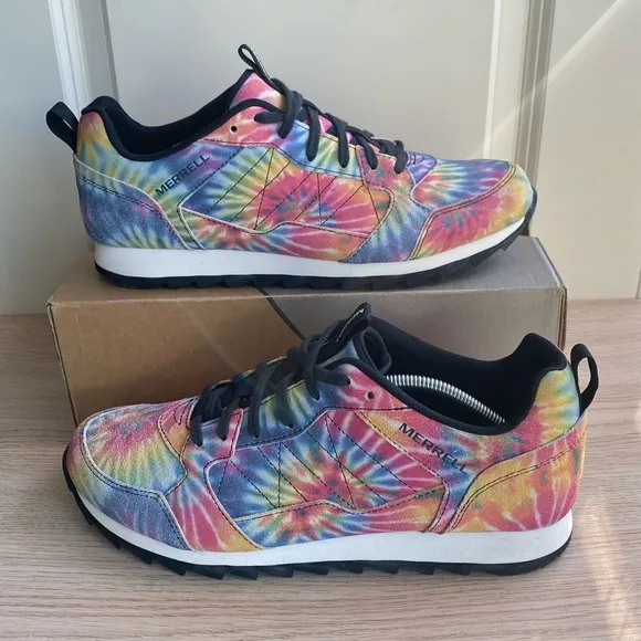 Merrell Suede Rainbow 🌈 TieDye Alpine Sneakers Shoes, Sz 11.5