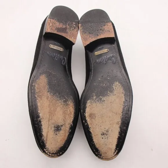 Mezlan Custom Men's Size 12 M Black Pinhead Suede Leather Loafers Shoes