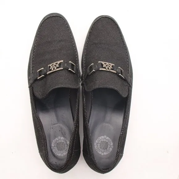 Mezlan Custom Men's Size 12 M Black Pinhead Suede Leather Loafers Shoes