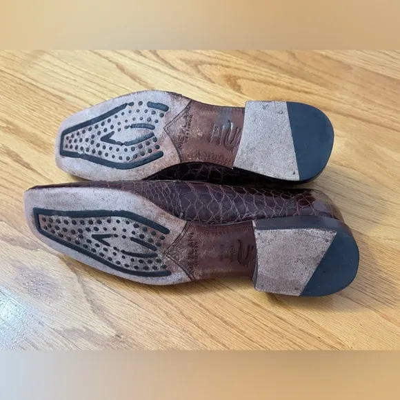 Mezlan Platinum Botero Crocodile Alligator Loafer shoes 8.5 Men’s Made in Spain