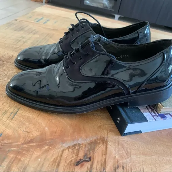 Mezlan Vero Cuoio Lace Up Dress Shoes Black Made In Spain Size 10