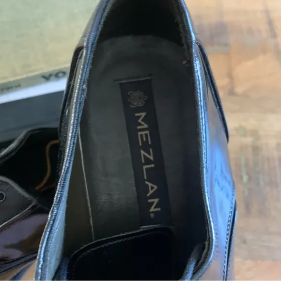 Mezlan Vero Cuoio Lace Up Dress Shoes Black Made In Spain Size 10