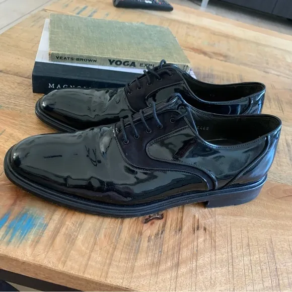 Mezlan Vero Cuoio Lace Up Dress Shoes Black Made In Spain Size 10