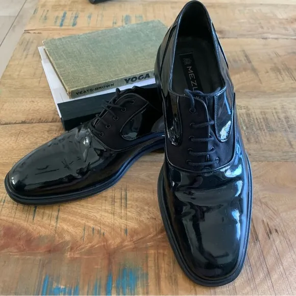 Mezlan Vero Cuoio Lace Up Dress Shoes Black Made In Spain Size 10