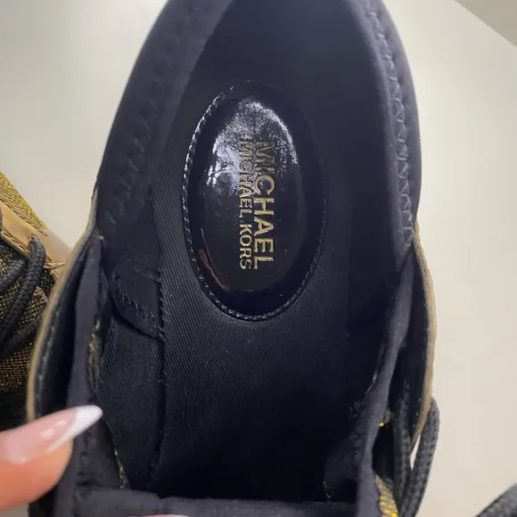 Michael Kors Black and Gold Men's Sneakers