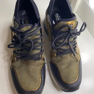 Michael Kors Black and Gold Men's Sneakers