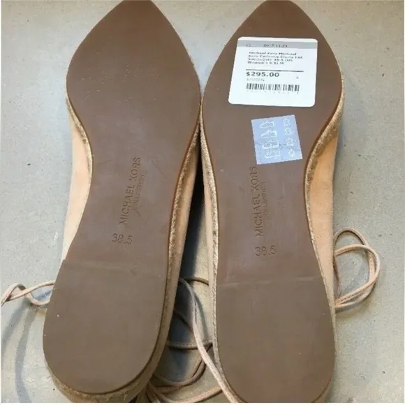 MICHAEL KORS COLLECTION CADENCE POINTED TOE LACEUP ESPADRILLE SHOES 38.5