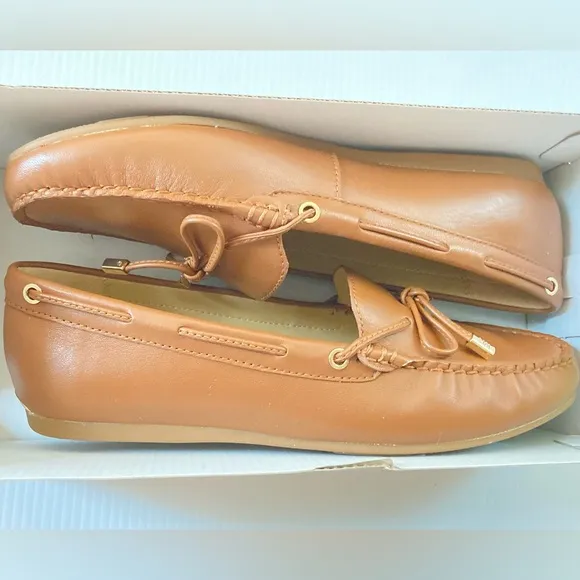 Michael Kors flats brown moccasins leather shoes Michael Kors shoes women’s 9