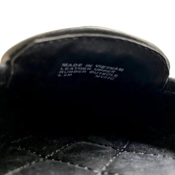 Michael Kors Lillie‎ Logo-Charm Leather Ballerina Shoes 6.5M Modern City Preppy