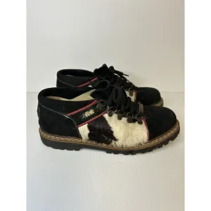 Michel Jordi US 7.5 Made in Switzerland Geneve Suede Shoes Cow Hair Insert