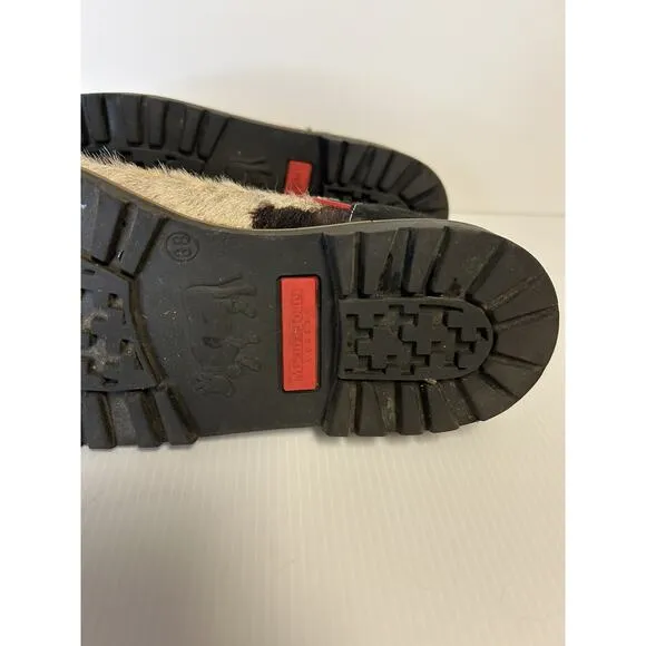 Michel Jordi US 7.5 Made in Switzerland Geneve Suede Shoes Cow Hair Insert