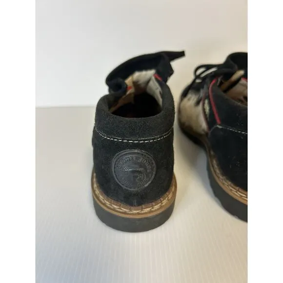 Michel Jordi US 7.5 Made in Switzerland Geneve Suede Shoes Cow Hair Insert