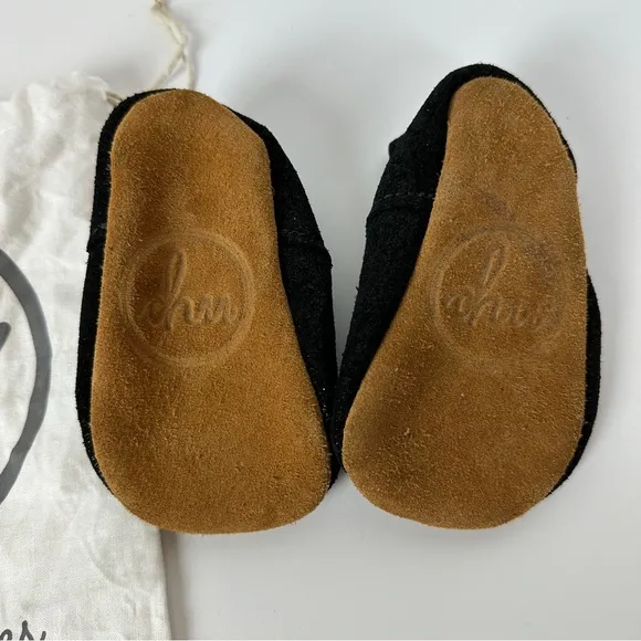 Midnight Shimmer Mon Petit Shoes MPs Black Shimmery Sparkly Leather Soft Soles 5