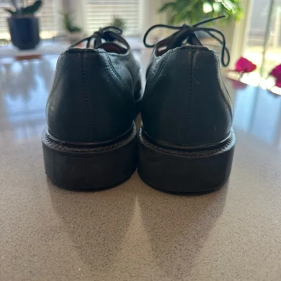 Minelli Forest Green Suede Leather Lace up Derby Loafers