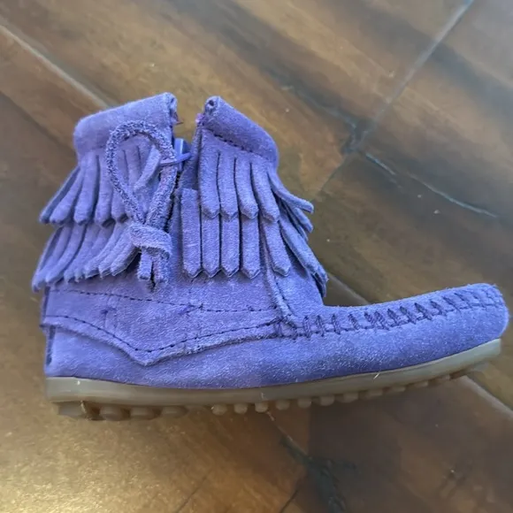 Minnetonka Fringe Bootie Boots Shoes Moccasins