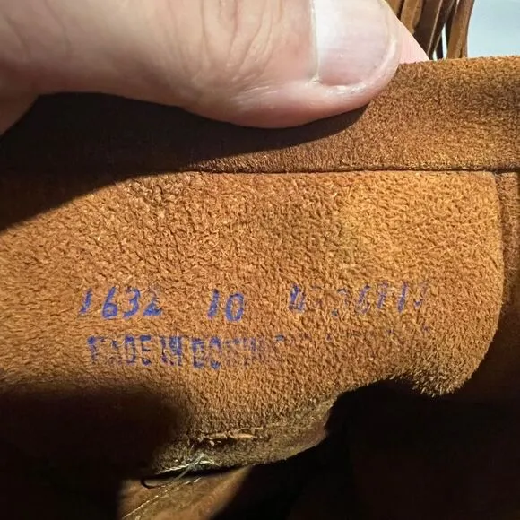 Minnetonka Shoes Womens 10 Boots Brown Western Moccasins Fringes Native Mid Calf