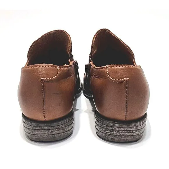 Miz Mooz Brown Size 37/6.5 Leather Zipper Shooties Lyric Bordeaux Comfort Shoes